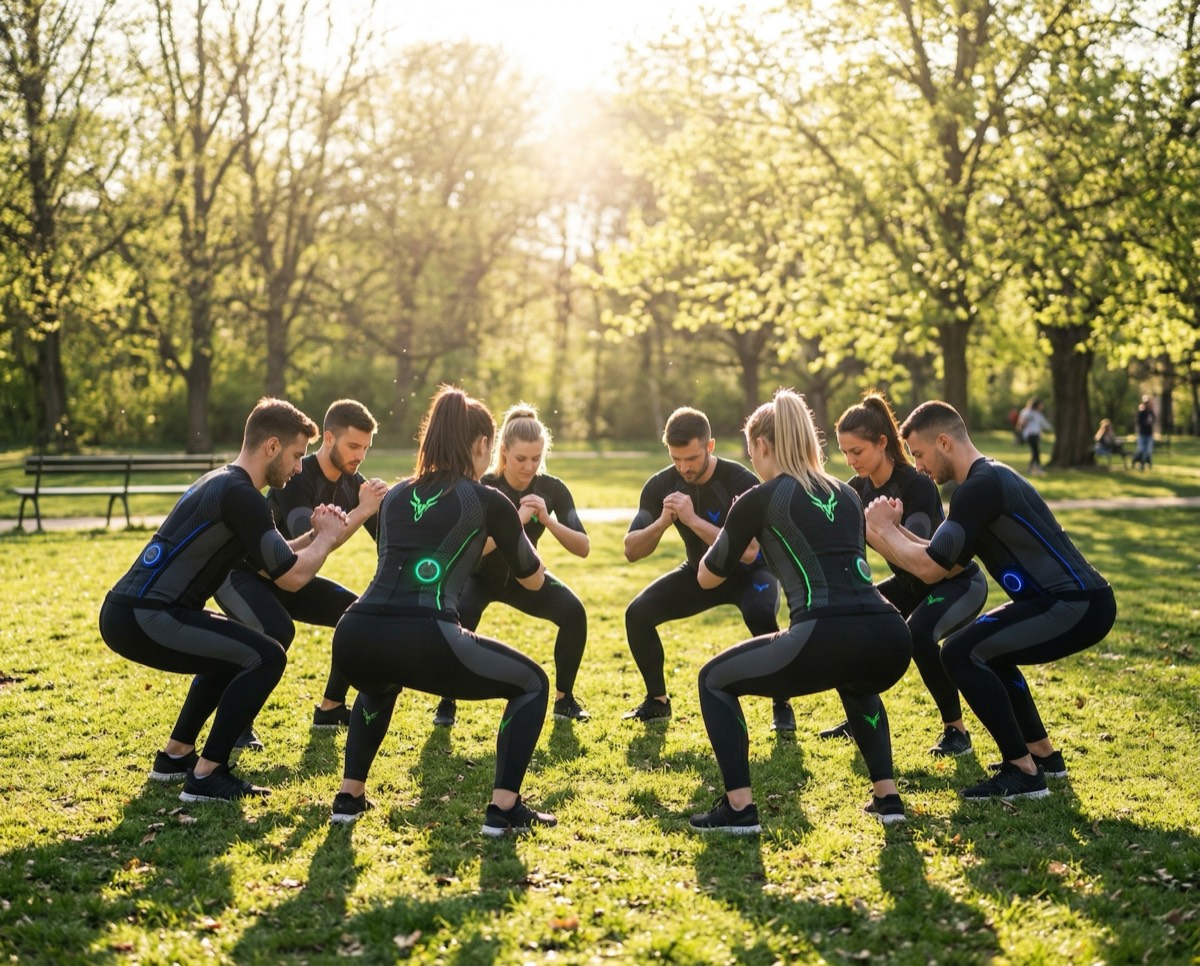 EMS Training mit Freunden
